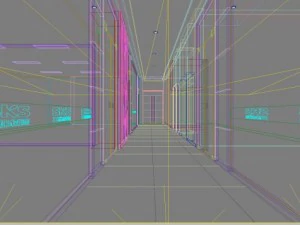 복도 공간 057 3D 모델