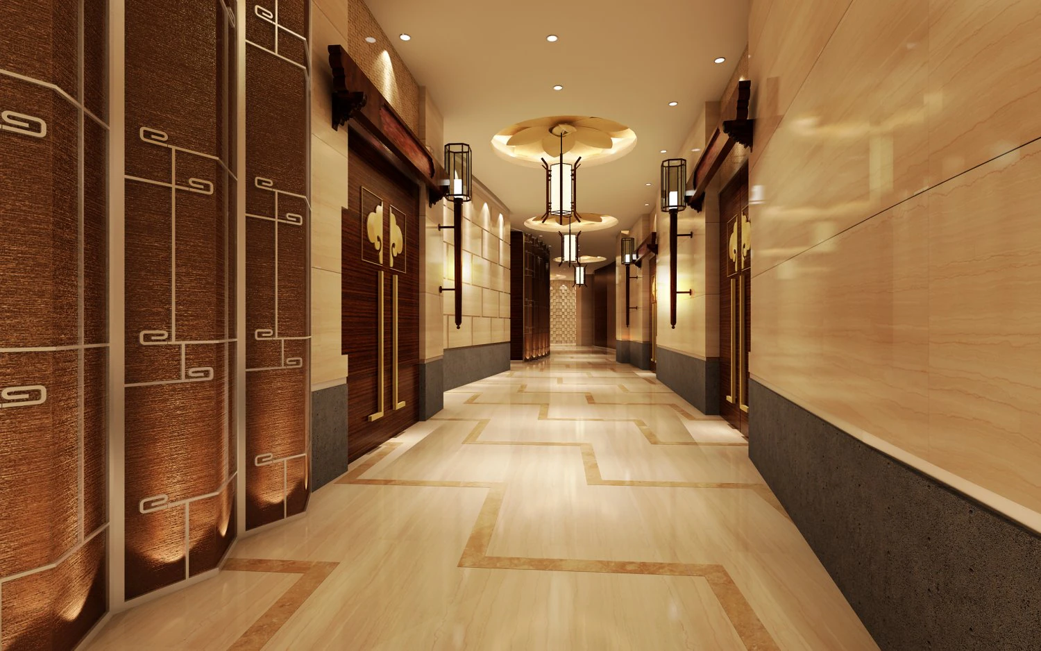 corridor spaces 078 3D Model .c4d .max .obj .3ds .fbx .stl .blend