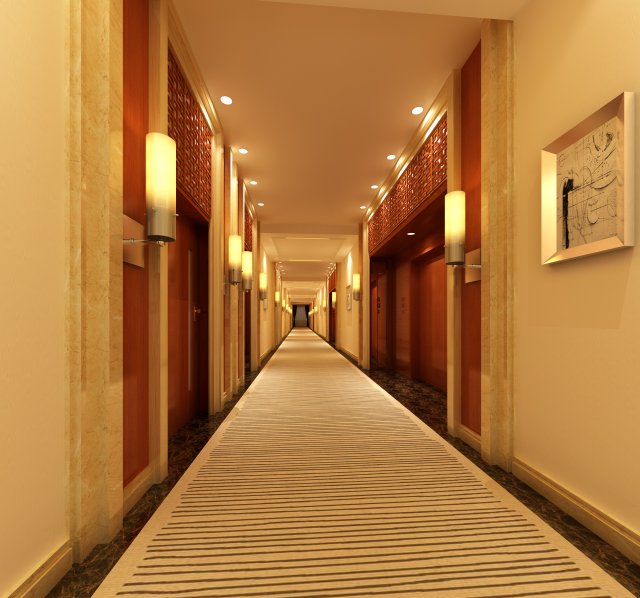 corridor spaces 073 3D Model .c4d .max .obj .3ds .fbx .stl .blend