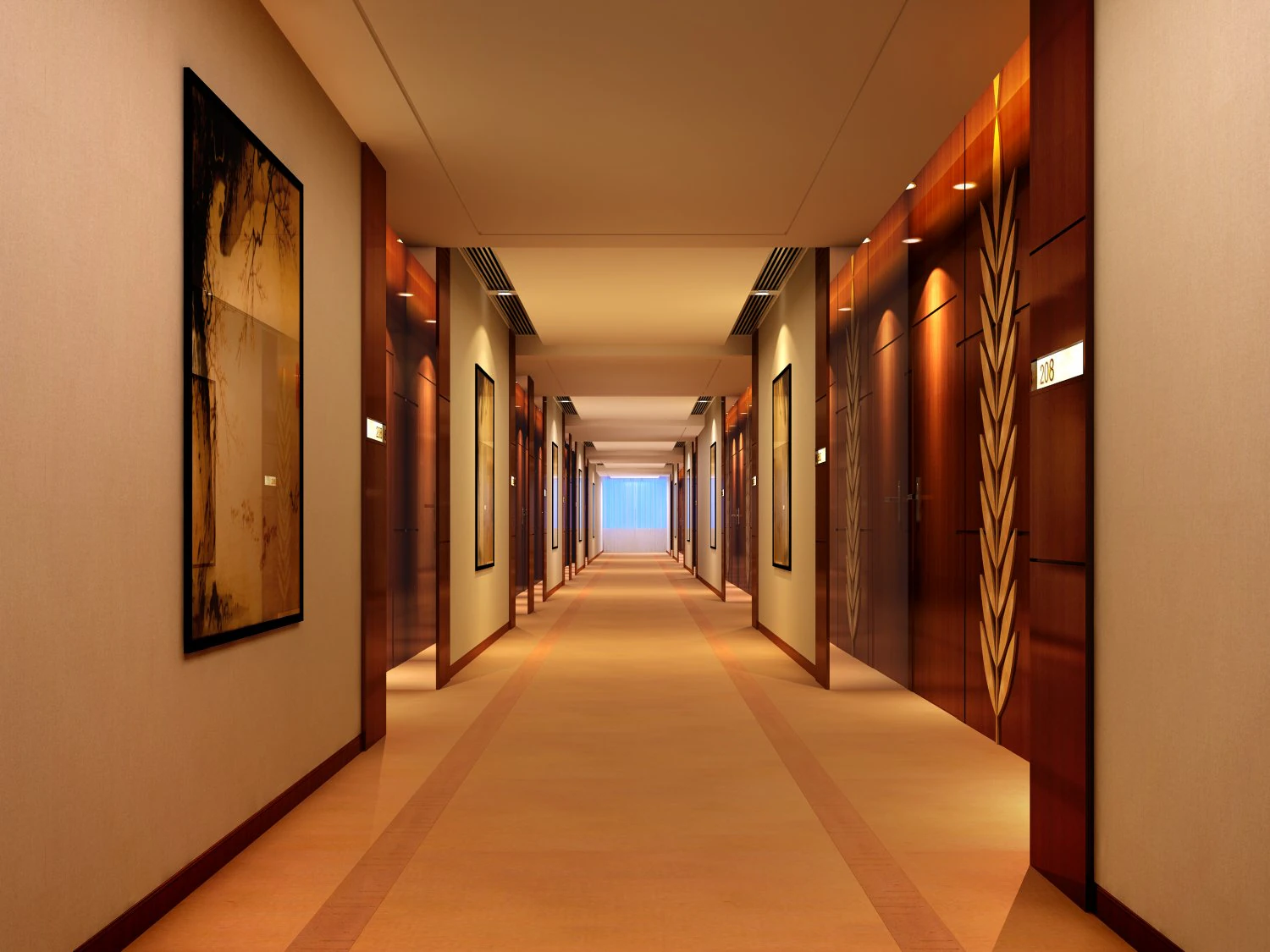 corridor spaces 076 3D Model .c4d .max .obj .3ds .fbx .stl .blend 