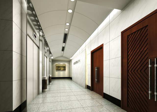 corridor spaces 069 3D Модель .c4d .max .obj .3ds .fbx .stl .blend 