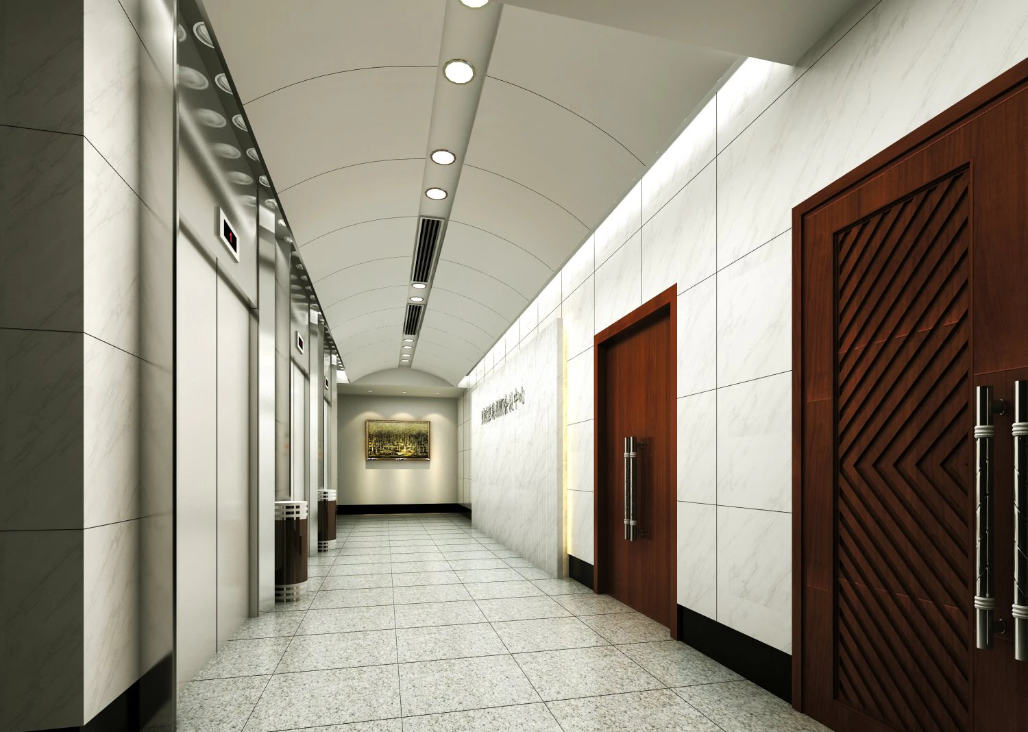 corridor spaces 069 3D Model .c4d .max .obj .3ds .fbx .stl .blend 