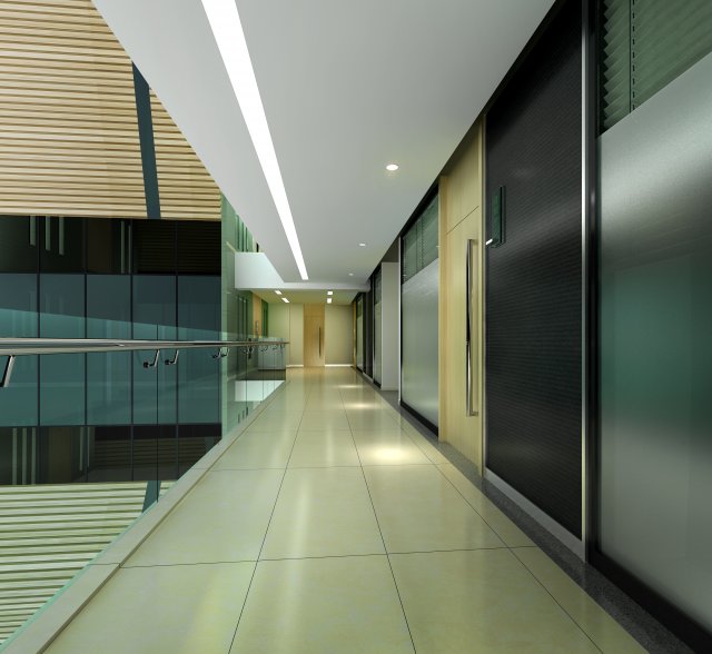 corridor spaces 068 3D Model .c4d .max .obj .3ds .fbx .stl .blend 
