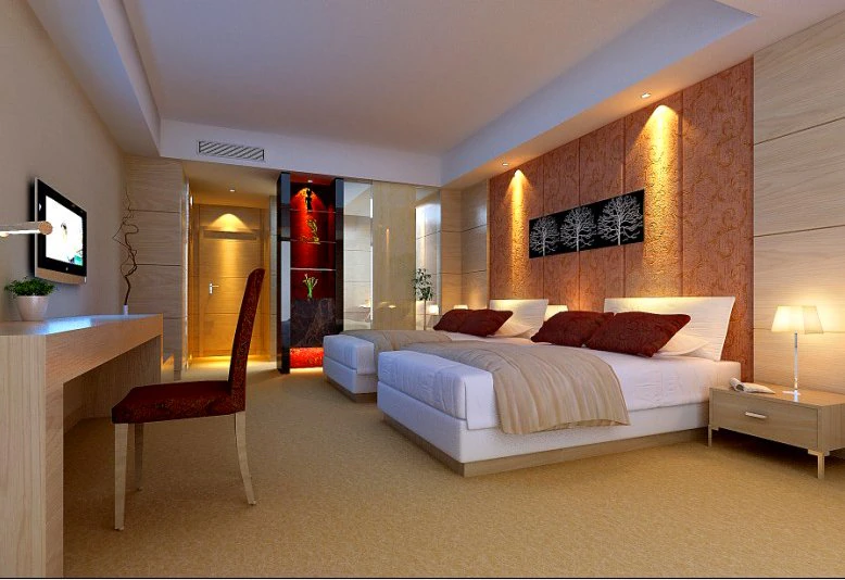 guest room 003 3D Model .c4d .max .obj .3ds .fbx .stl .blend 