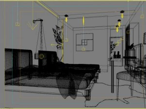 guest room 010 3D Model