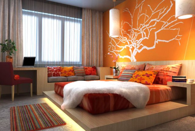 guest room 014 3D Model .c4d .max .obj .3ds .fbx .stl .blend 
