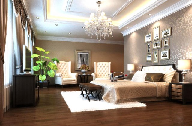 guest room 016 3D 模型 .c4d .max .obj .3ds .fbx .stl .blend