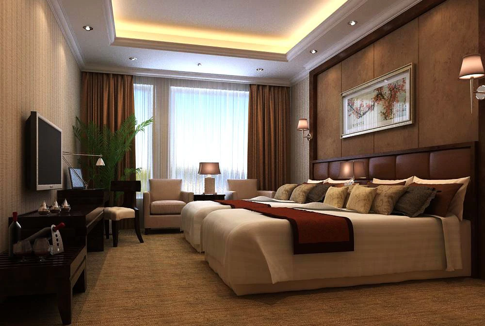 guest room 015 3D Model .c4d .max .obj .3ds .fbx .stl .blend 