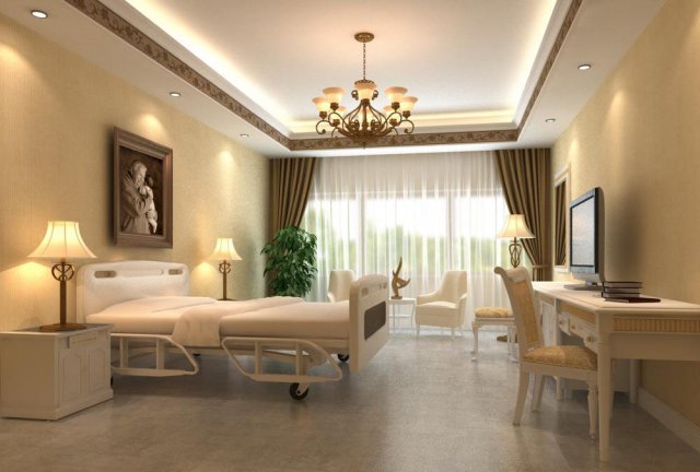 guest room 019 3D Model .c4d .max .obj .3ds .fbx .stl .blend