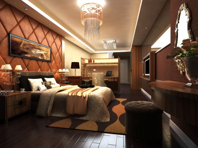 guest room 025 3D-Modell .c4d .max .obj .3ds .fbx .stl .blend 