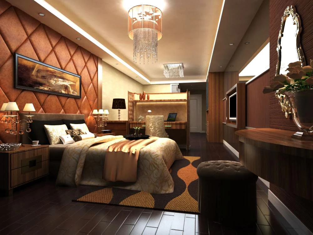 guest room 025 3D Model .c4d .max .obj .3ds .fbx .stl .blend 