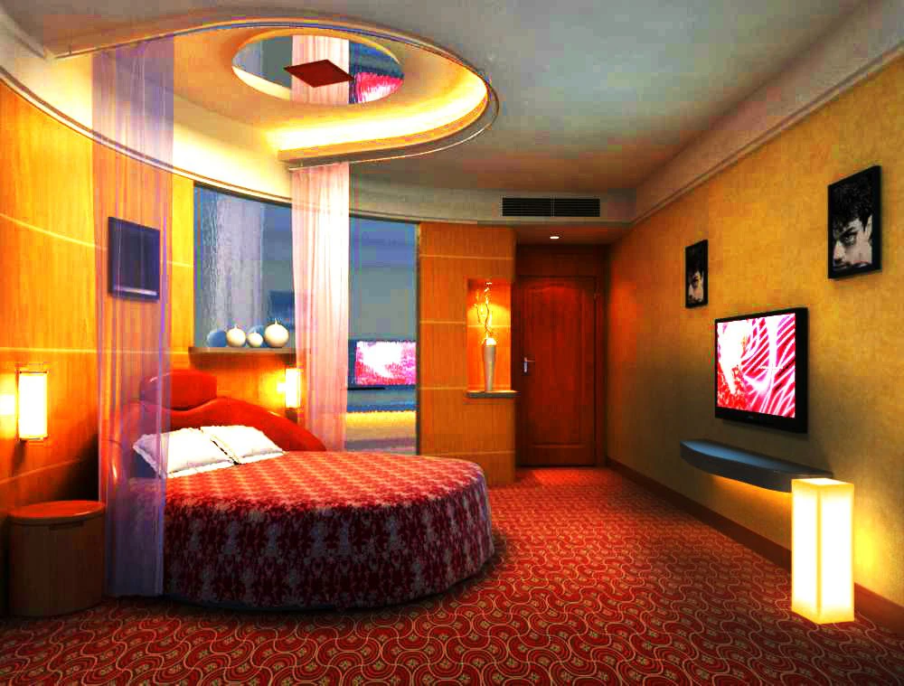 guest room 040 3D Model .c4d .max .obj .3ds .fbx .stl .blend 