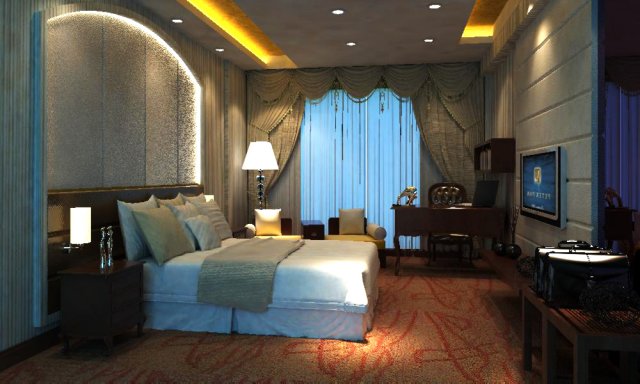 guest room 033 Model 3D .c4d .max .obj .3ds .fbx .stl .blend 