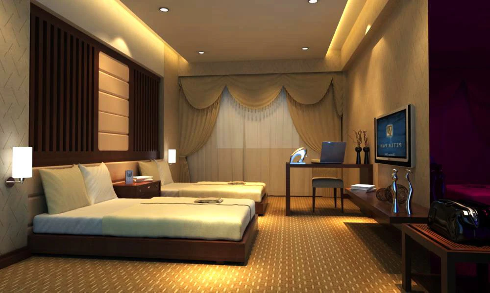 guest room 042 3D Model .c4d .max .obj .3ds .fbx .stl .blend 