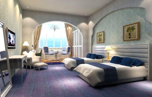 guest room 046 Modelo 3D .c4d .max .obj .3ds .fbx .stl .blend 