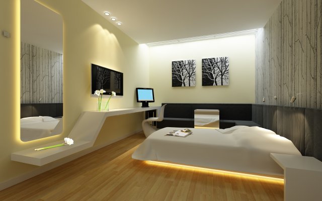 guest room 066 3D Model .c4d .max .obj .3ds .fbx .stl .blend 
