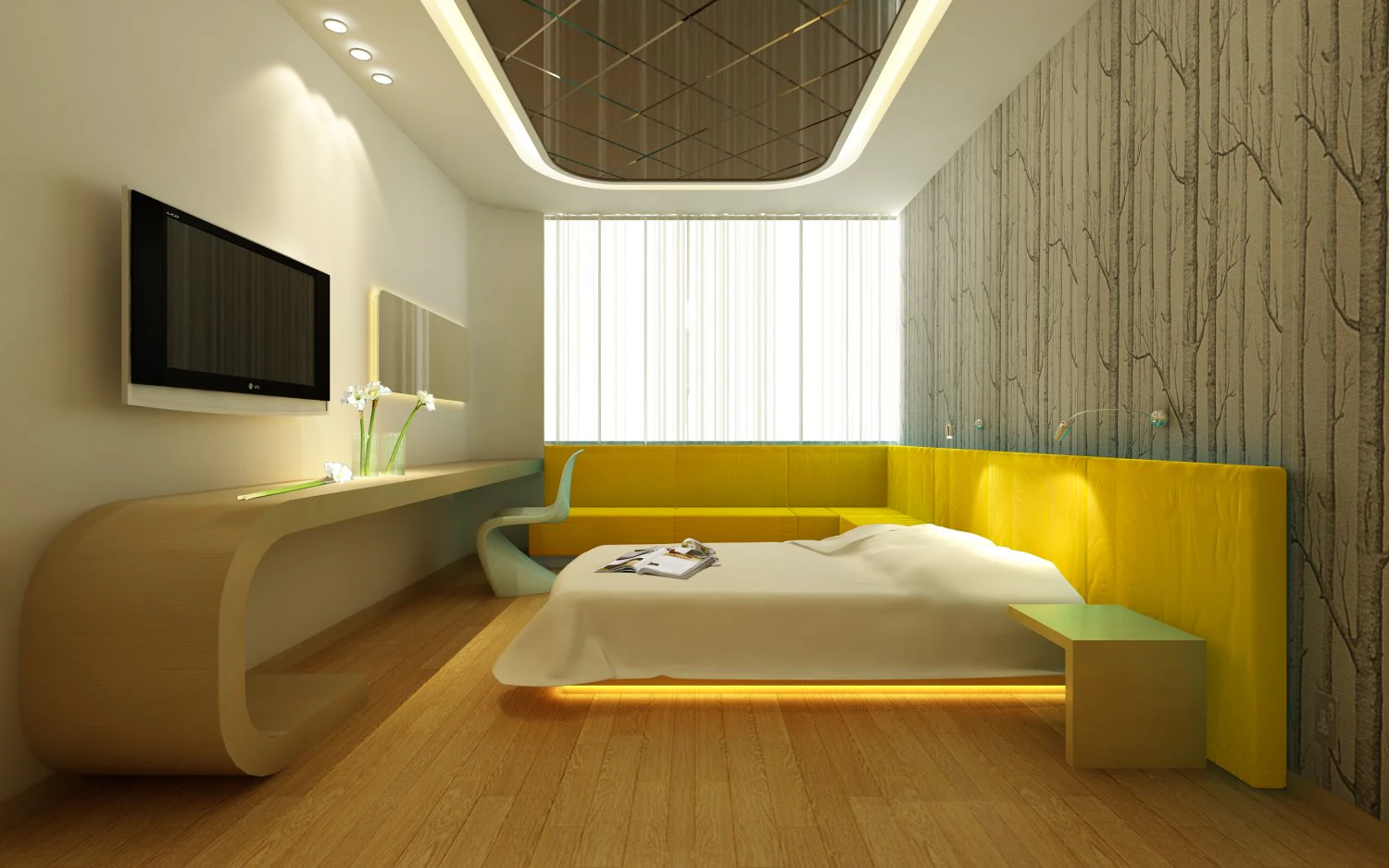 guest room 067 3D Model .c4d .max .obj .3ds .fbx .stl .blend 