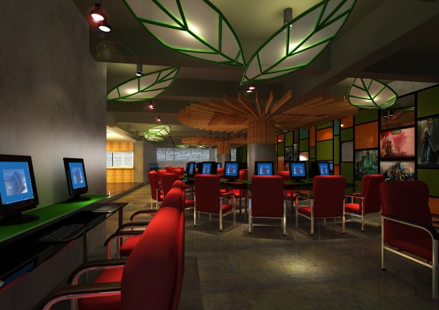 internet bar 001 Modèle 3D .c4d .max .obj .3ds .fbx .stl .blend 