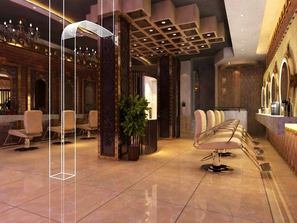 hairdressing room 001 3D Model .c4d .max .obj .3ds .fbx .stl .blend