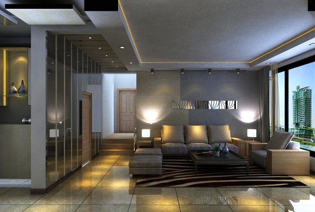 livingroom 005 Model 3D .c4d .max .obj .3ds .fbx .stl .blend 