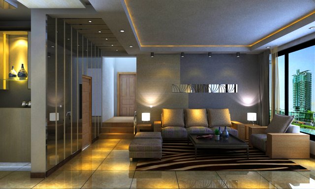 livingroom 004 3D Model .c4d .max .obj .3ds .fbx .stl .blend 