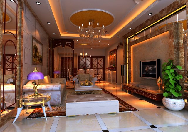 livingroom 009 3D Модель .c4d .max .obj .3ds .fbx .stl .blend