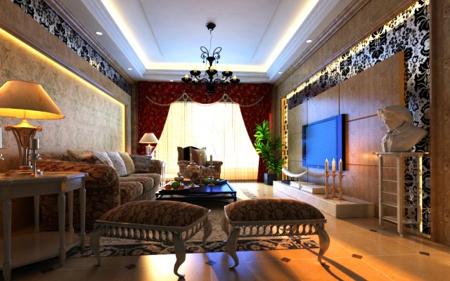 livingroom 006 Modello 3D .c4d .max .obj .3ds .fbx .stl .blend 