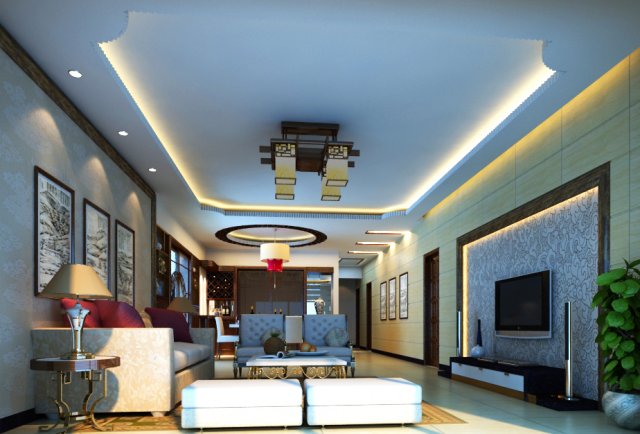 livingroom 014 3D Model .c4d .max .obj .3ds .fbx .stl .blend