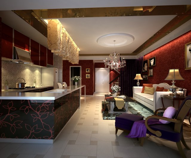 livingroom 037 3D Model .c4d .max .obj .3ds .fbx .stl .blend 