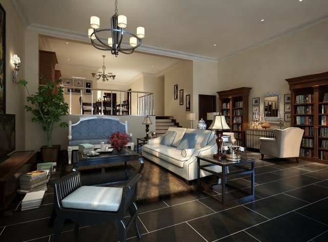 livingroom 045 Modelo 3D .c4d .max .obj .3ds .fbx .stl .blend 