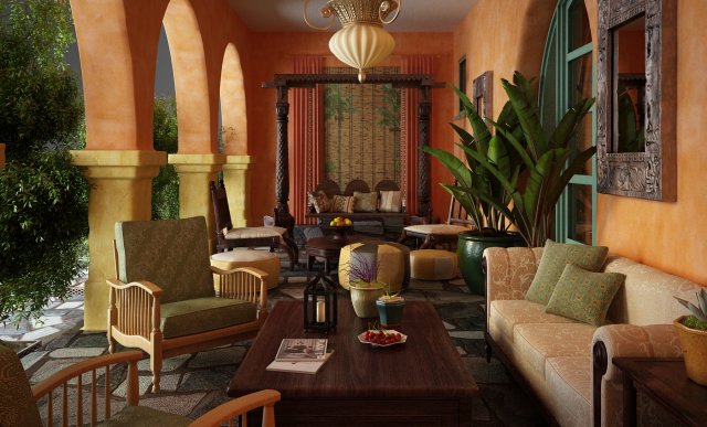 livingroom 035 3D Модель .c4d .max .obj .3ds .fbx .stl .blend 