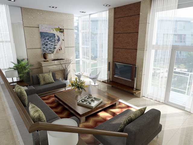 livingroom 042 3D 모델 .c4d .max .obj .3ds .fbx .stl .blend 