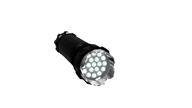 flashlight 3D Model .c4d .max .obj .3ds .fbx .stl .blend 