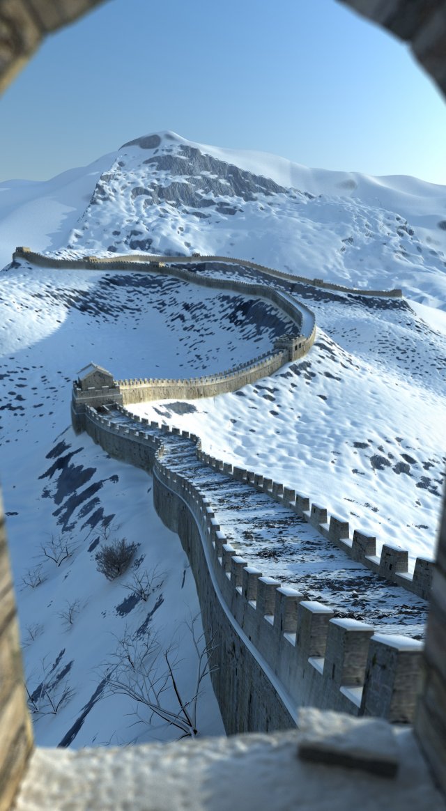 the great wall 3D Модель .c4d .max .obj .3ds .fbx .stl .blend 