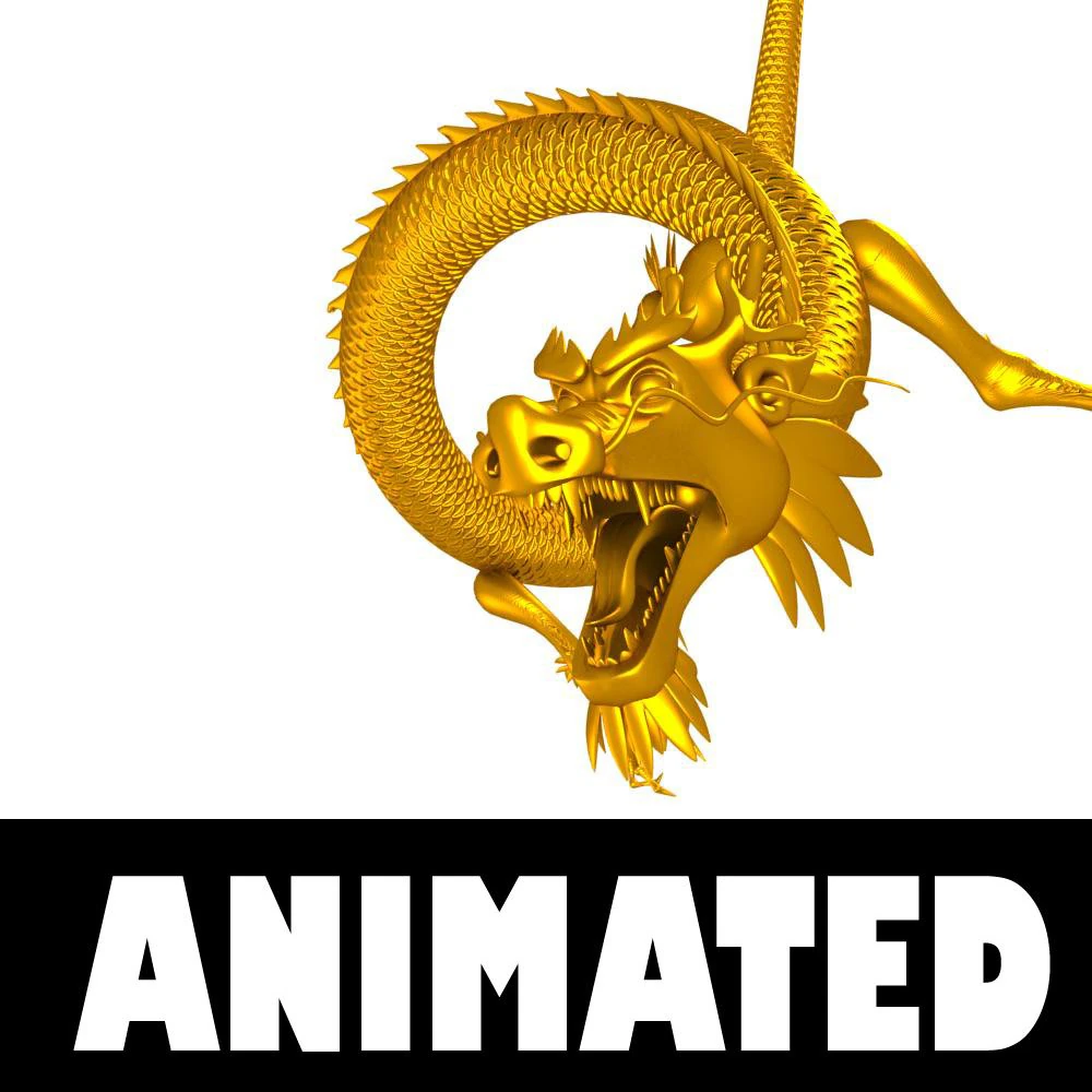 dragon 010 3D Model .c4d .max .obj .3ds .fbx .stl .blend 