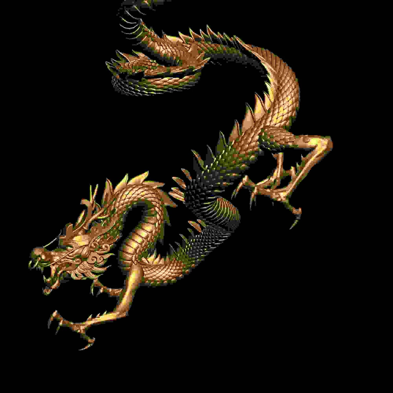 dragon 011 3D Model .c4d .max .obj .3ds .fbx .stl .blend 