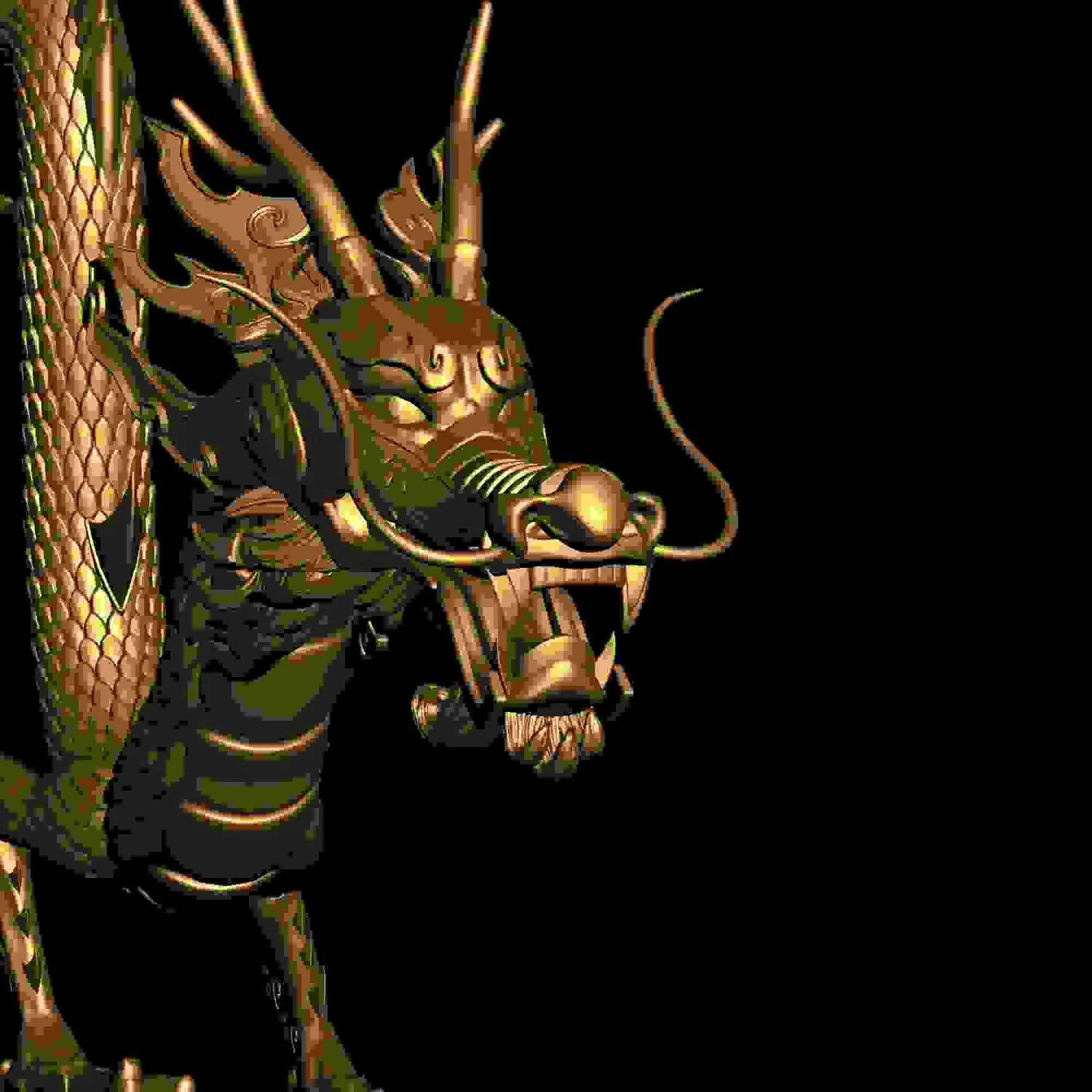 dragon 012 3D Model .c4d .max .obj .3ds .fbx .stl .blend 