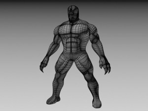 venom character low poly Model 3D