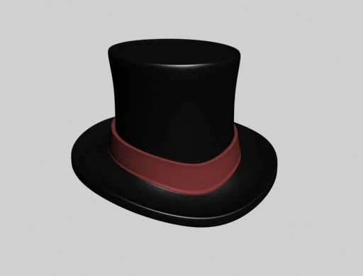 top hat 3D Model .c4d .max .obj .3ds .fbx .stl .blend