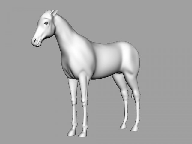 horse 3D Model .c4d .max .obj .3ds .fbx .stl .blend 