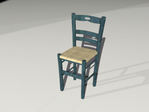 traditional chair from the greek islands Modello 3D