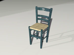 그리스 섬의 전통 의자 3D 모델