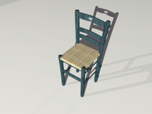 traditional chair from the greek islands 3D Model