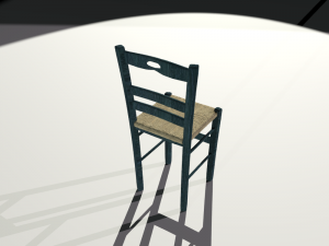 traditional chair from the greek islands 3D Model