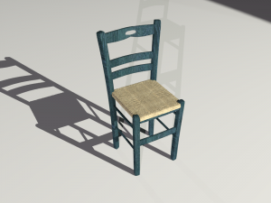 traditional chair from the greek islands 3D Model
