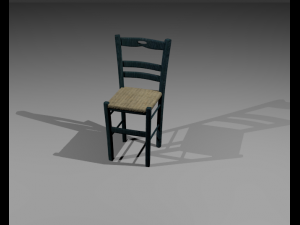 traditional chair from the greek islands 3D Model