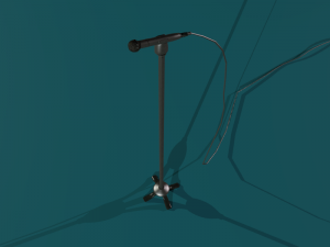 microphone with stand Modello 3D