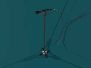 microphone with stand 3D Model