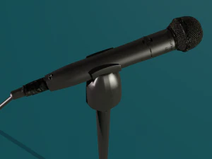 microphone with stand 3D Model