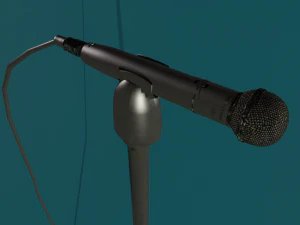 microphone with stand 3D Model